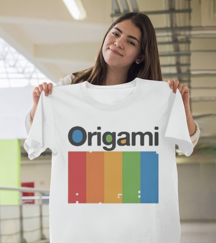 Origami Colorful Spectrum Stripes T-Shirt
