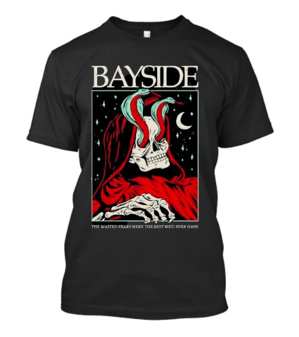 Bayside Cobras Skull With Snakes The Wasted Years Were The Best We’d Ever Have T-Shirt