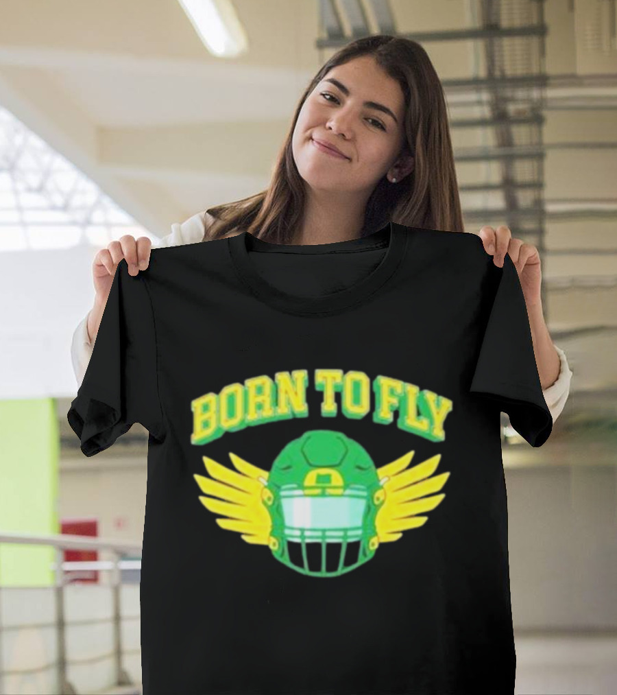 Born To Fly Football Helmet With Wings T-Shirt