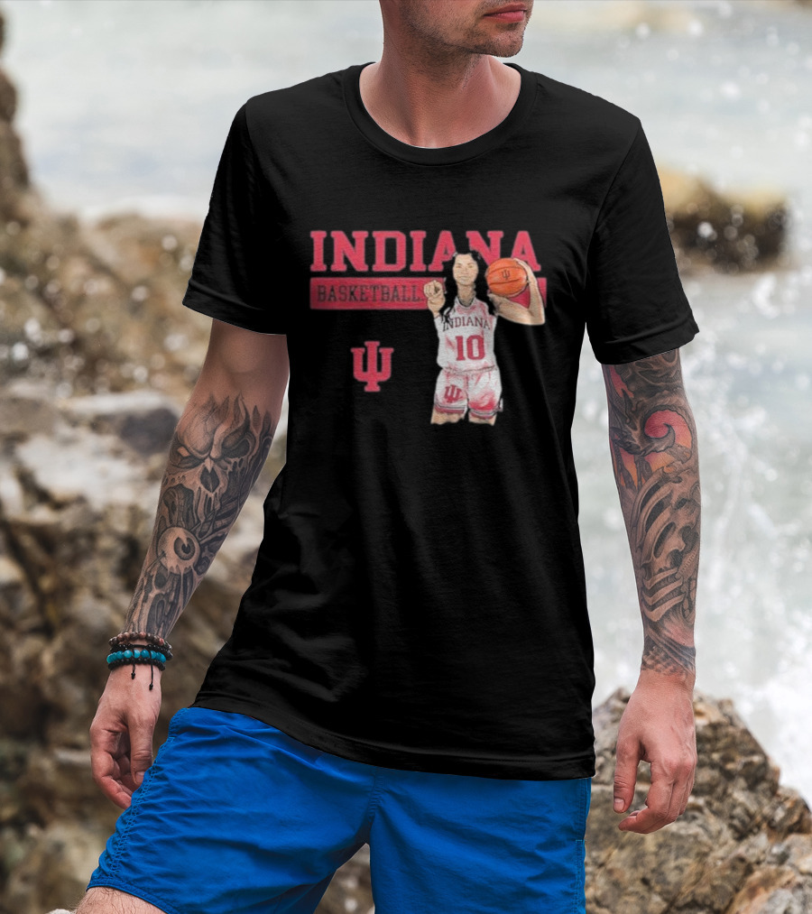 Indiana Basketball Vintage Sport Grey T-Shirt