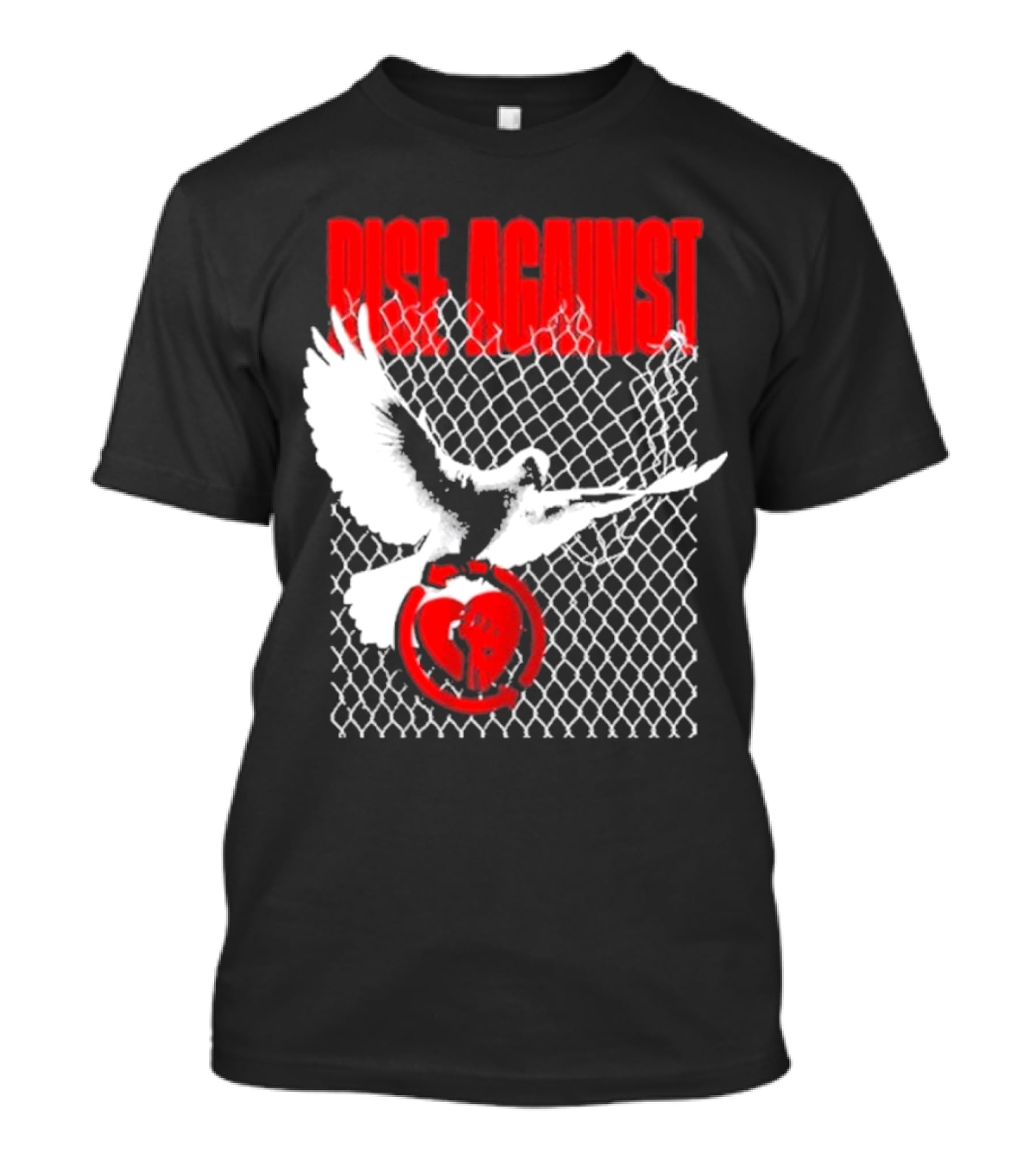Rise Against Caged Dove Heart Symbol T-Shirt