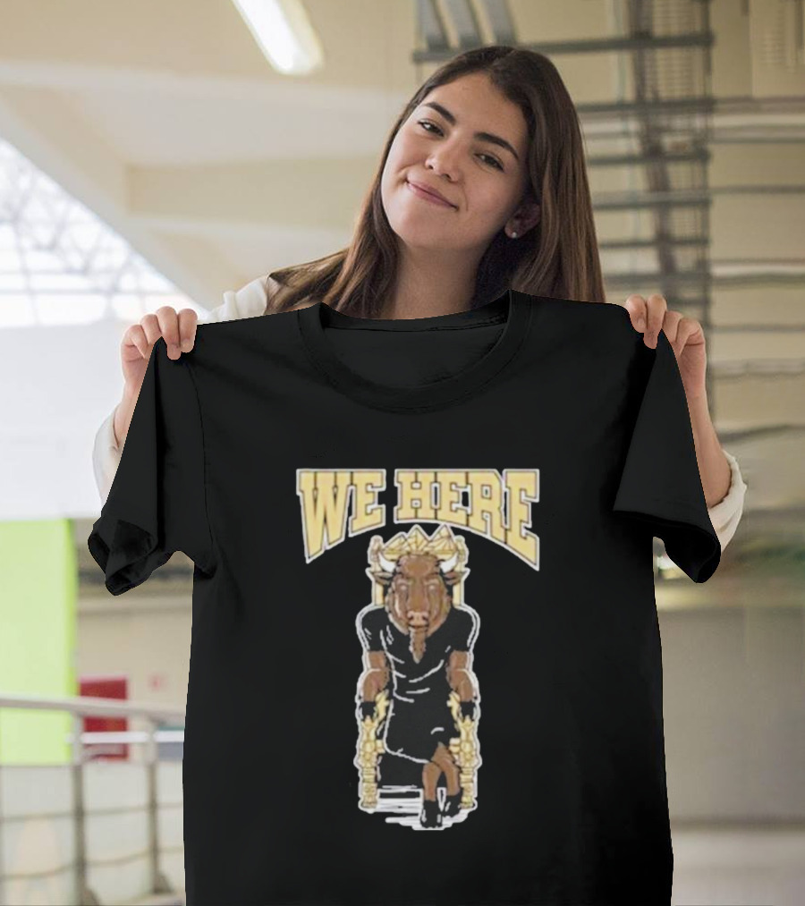 WE HERE Buffalo Bull King On Throne T-Shirt