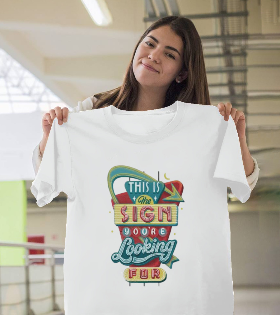 This Is The Sign You’re Looking For Retro Style Neon Arrow T-Shirt
