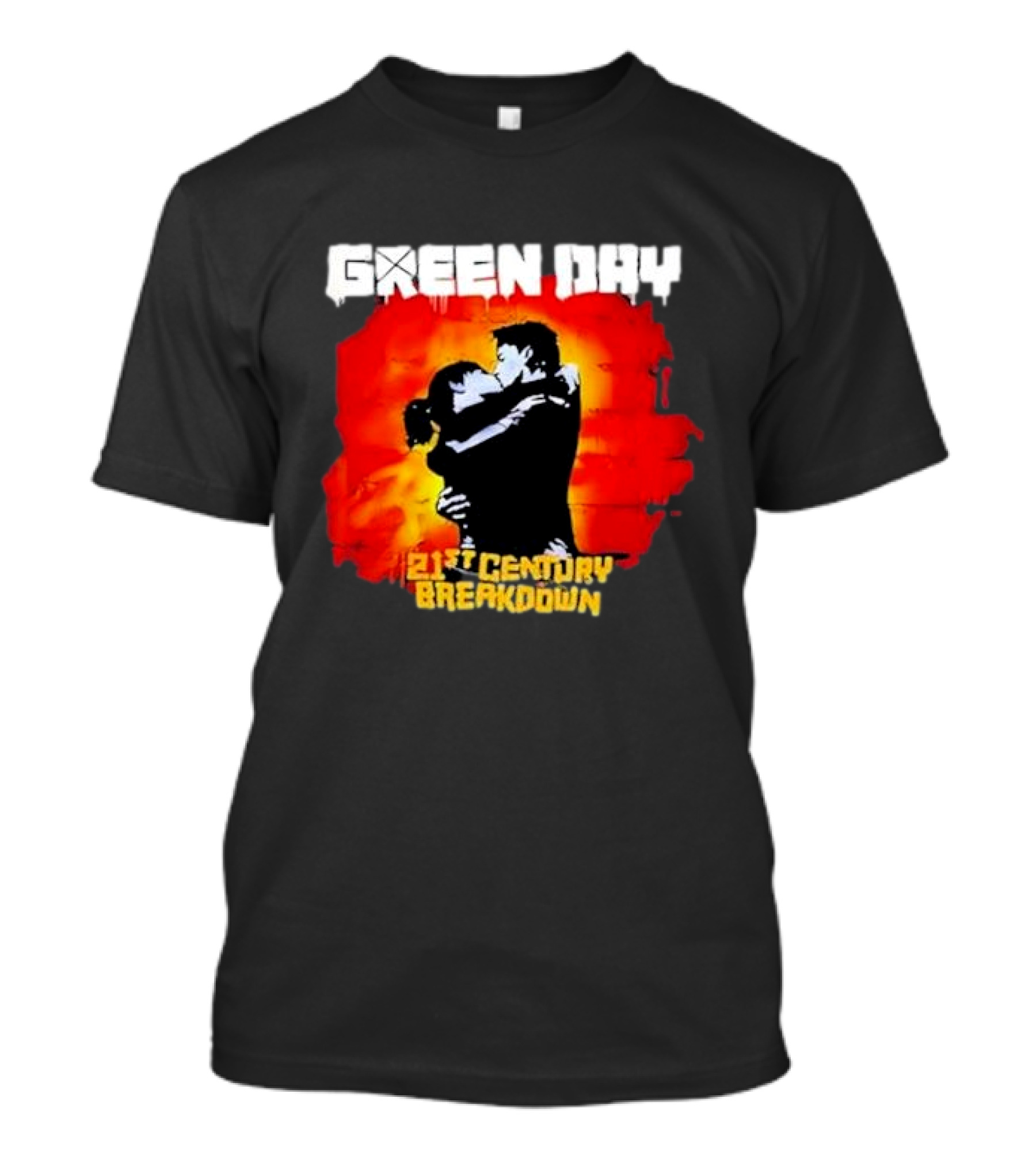 Green Day 21st Century Breakdown Couple Embrace T-Shirt