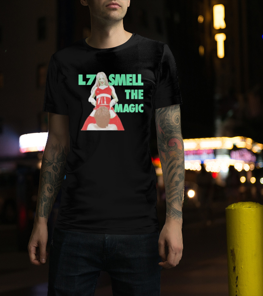 L7 Smell The Magic Band Bold Retro T-Shirt
