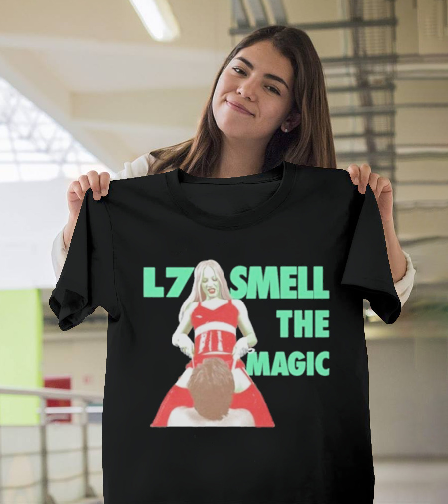 L7 Smell The Magic Band Bold Retro T-Shirt