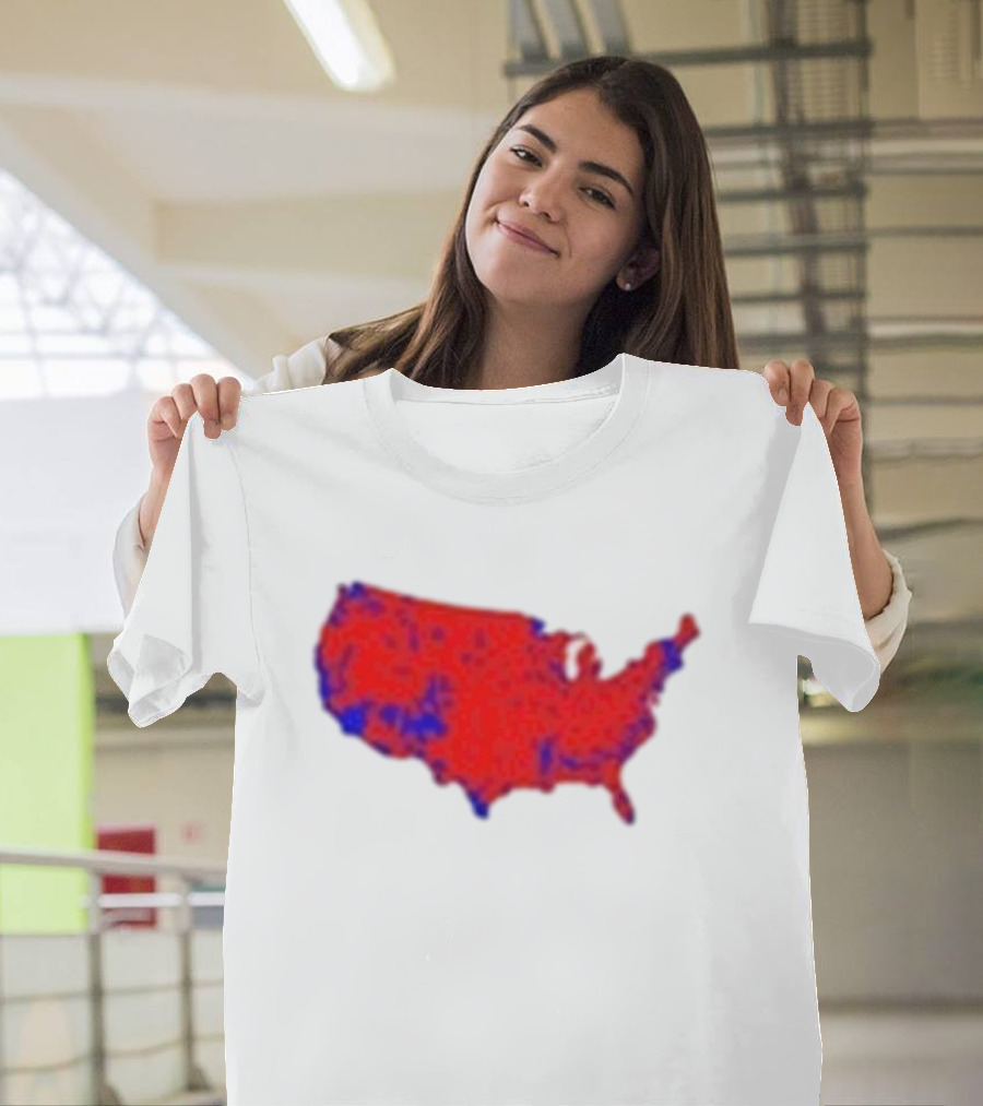 Brett Cooper Mandate Map USA Red and Blue Election T-Shirt