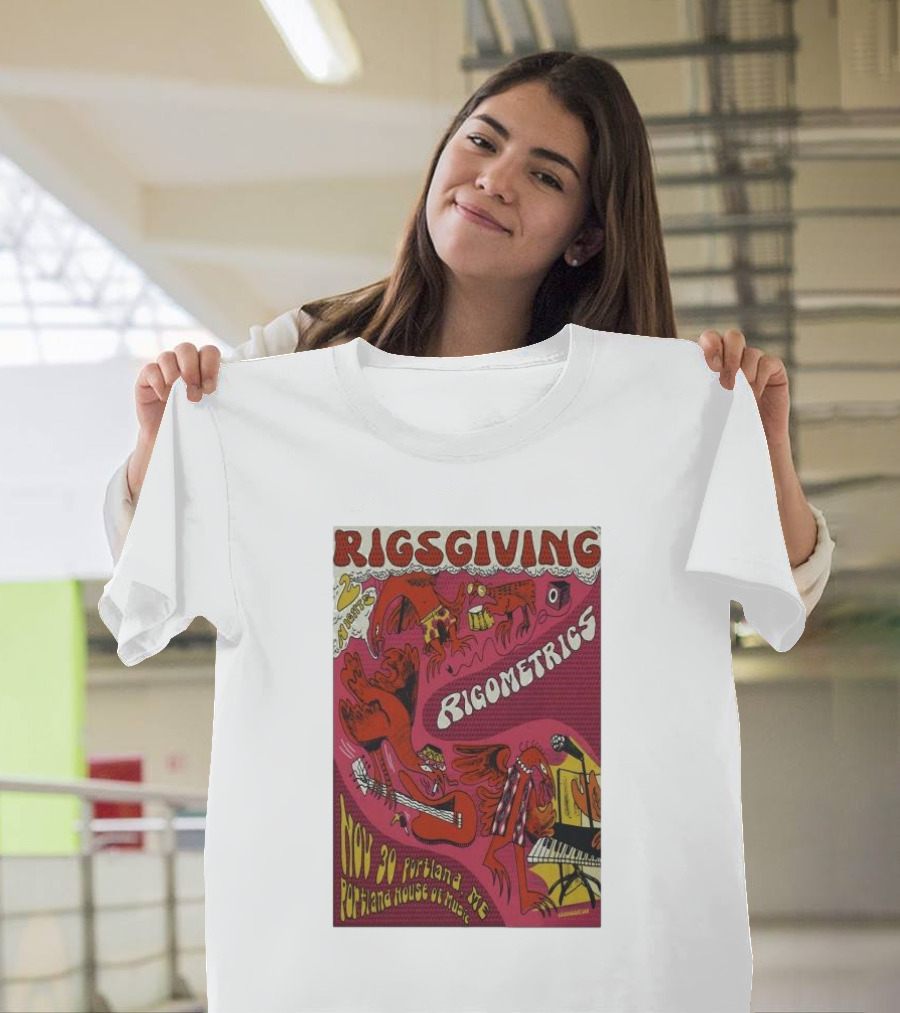 RIGSGIVING RIGOMETRICS NOV 30 2024 PORTLAND ME PORTLAND HOUSE OF MUSIC T-Shirt