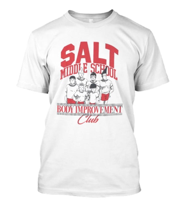 Salt Middle School Body Improvement Club Mob Psycho 100 Anime Character Reference T-Shirt