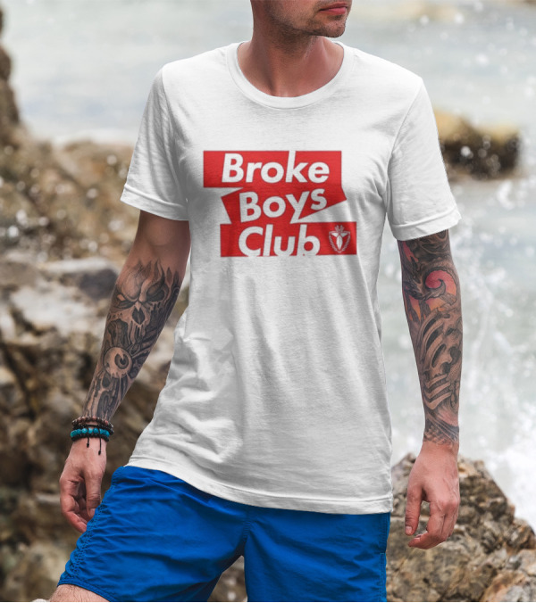 Terroriser Broke Boys Club Logo Red White Crest T-Shirt