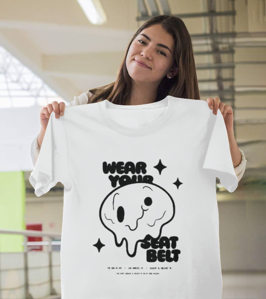 The Odd 1S Out Wear Your Seatbelt Melting Face Safety Reminder T-Shirt