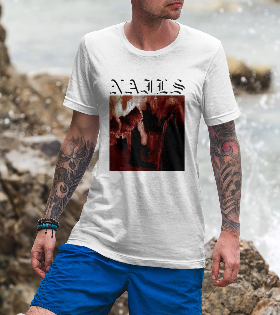 NAILS Abandon All Life Dark Abstract T-Shirt