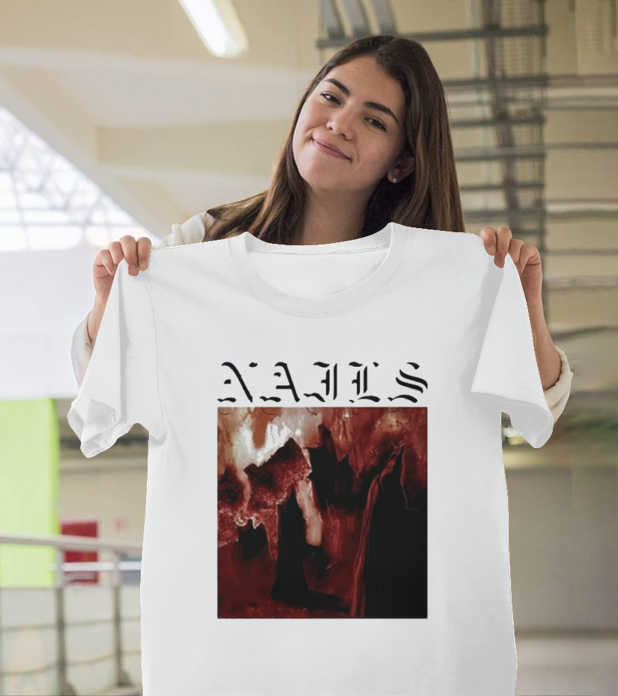 NAILS Abandon All Life Dark Abstract T-Shirt