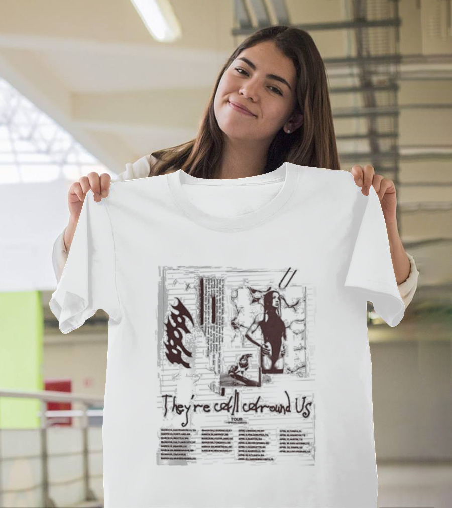Poppy They’re All Around Us 2025 Tour Dates Concert Music Event Merchandise T-Shirt