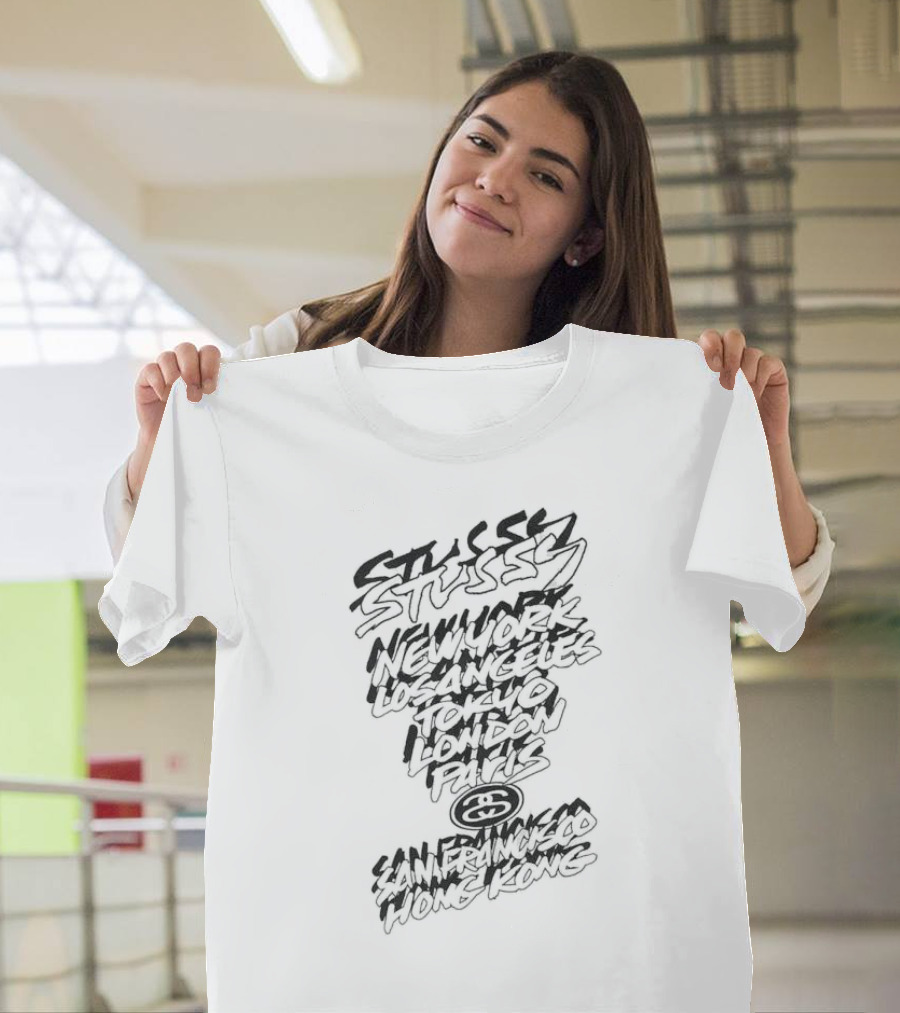 Stussy New York Los Angeles Tokyo London Paris San Francisco Hong Kong Tour Streetwear Collection T-Shirt