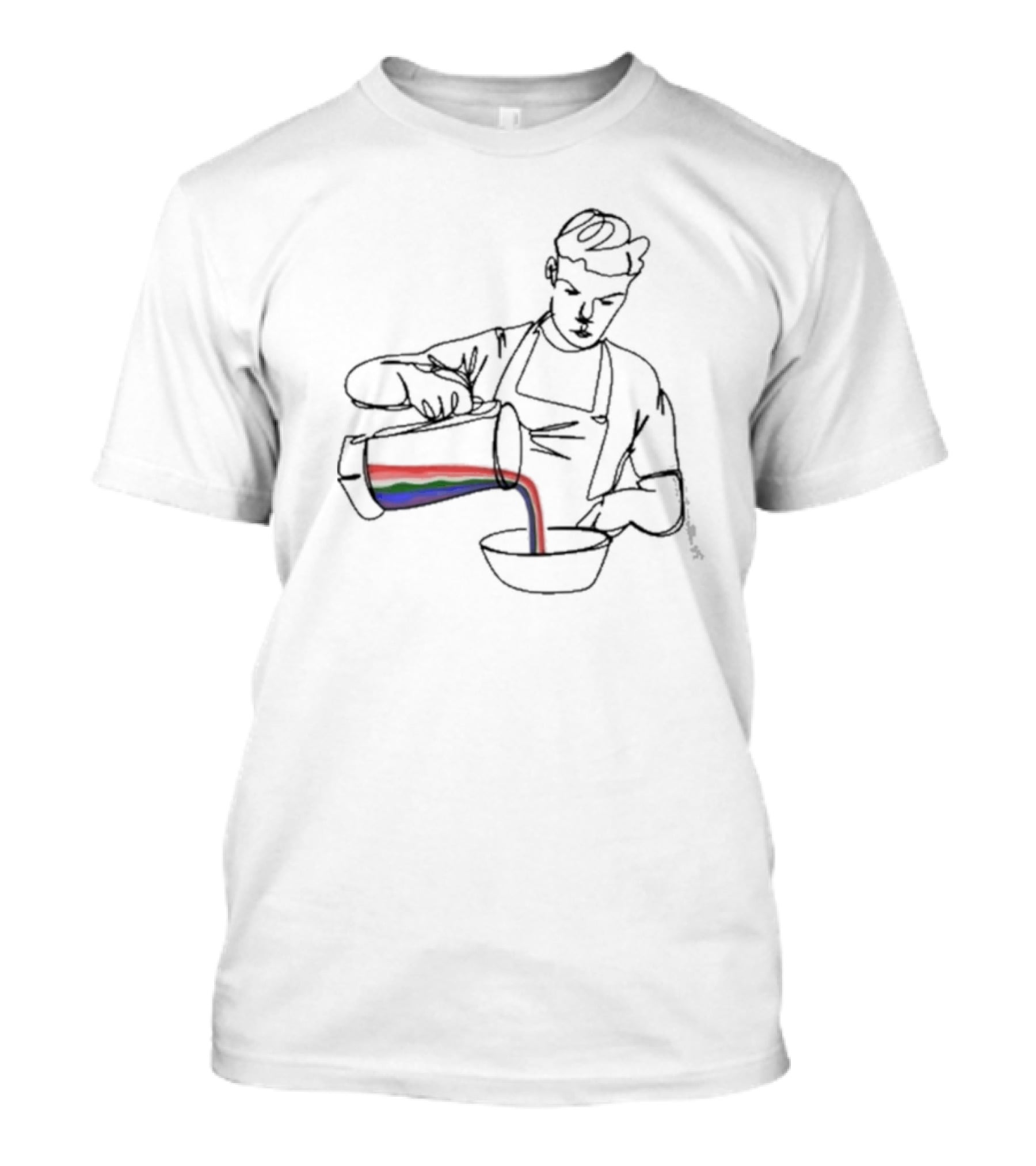 Will Poulter Pouring Rainbow Beverage Into Bowl The Bear Charity T-Shirt
