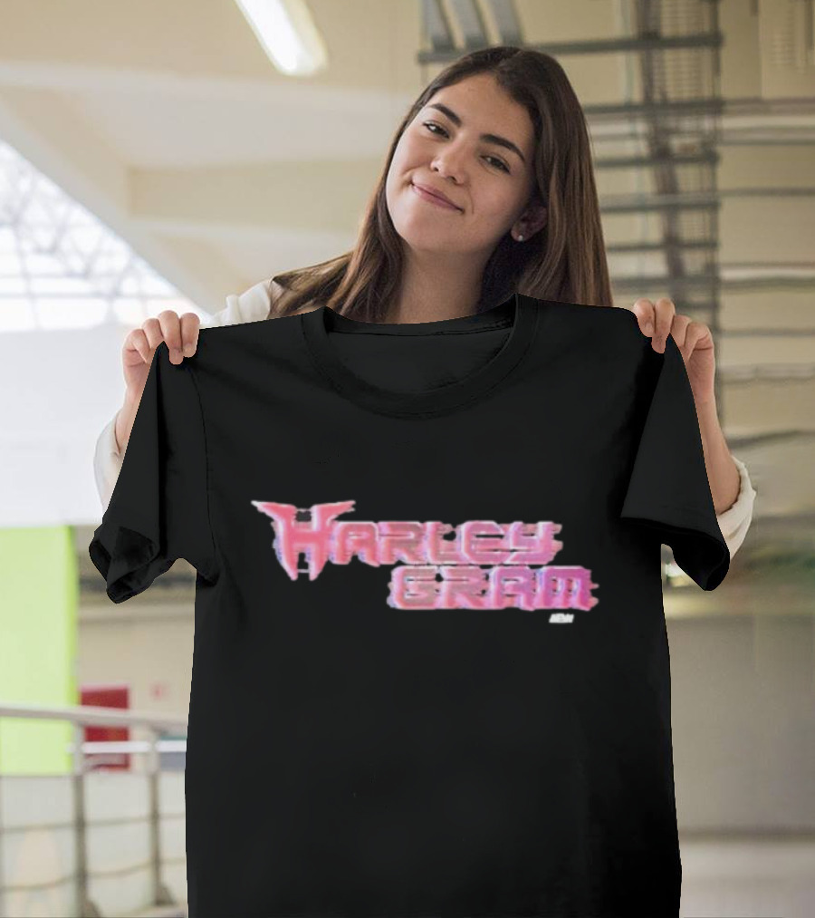 Harley Cameron Harleygram Pink Neon Text AEW T-Shirt
