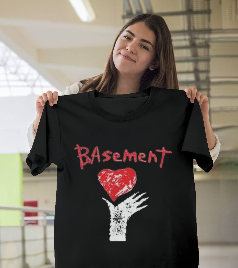 Basement Broken Heart 2024 Live Hand Holding Heart T-Shirt
