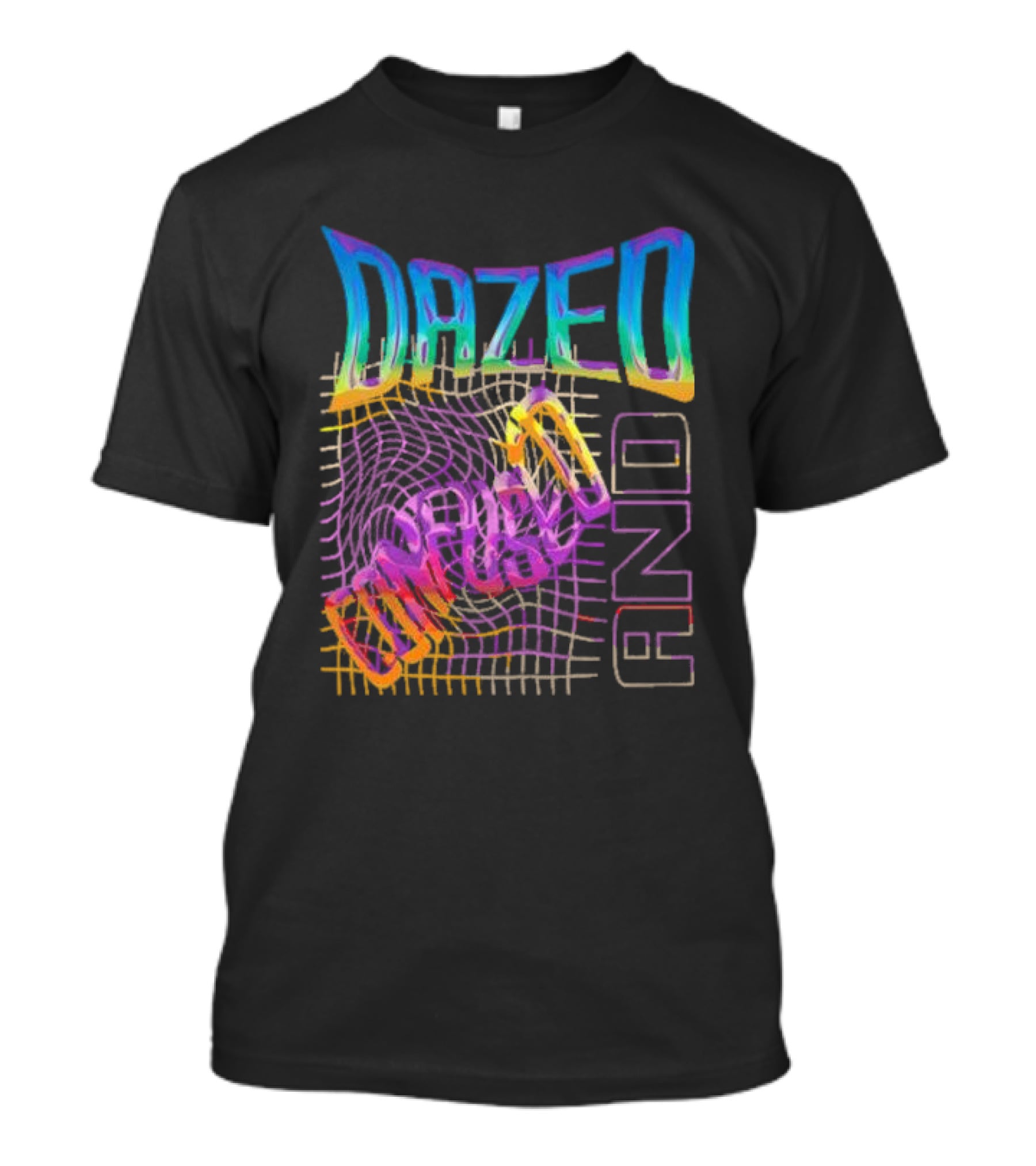Dazed And Confused Vibrant Psychedelic Pattern Midnight Law T-Shirt