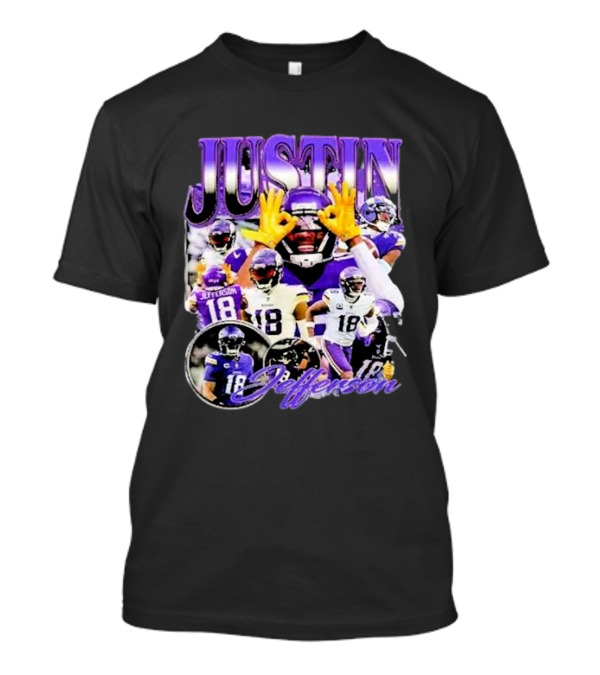 JUSTIN JEFFERSON Minnesota Vikings 18 T-Shirt