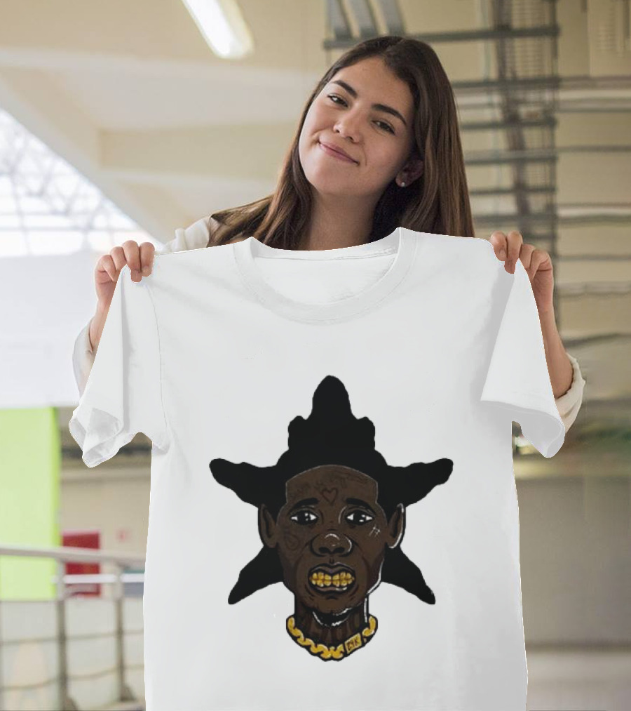 El Snappo Zootieee Wrld Star Head Gold Teeth Necklace T-Shirt