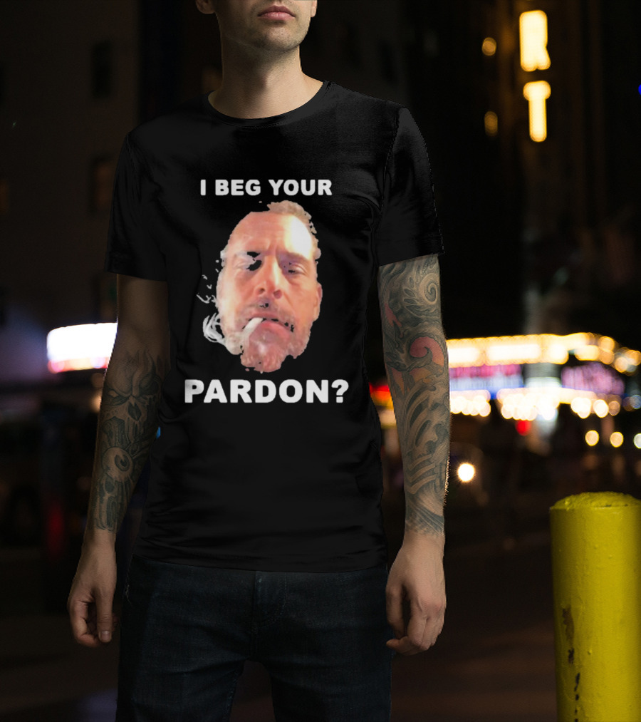 I Beg Your Pardon? Smoking Face Image T-Shirt