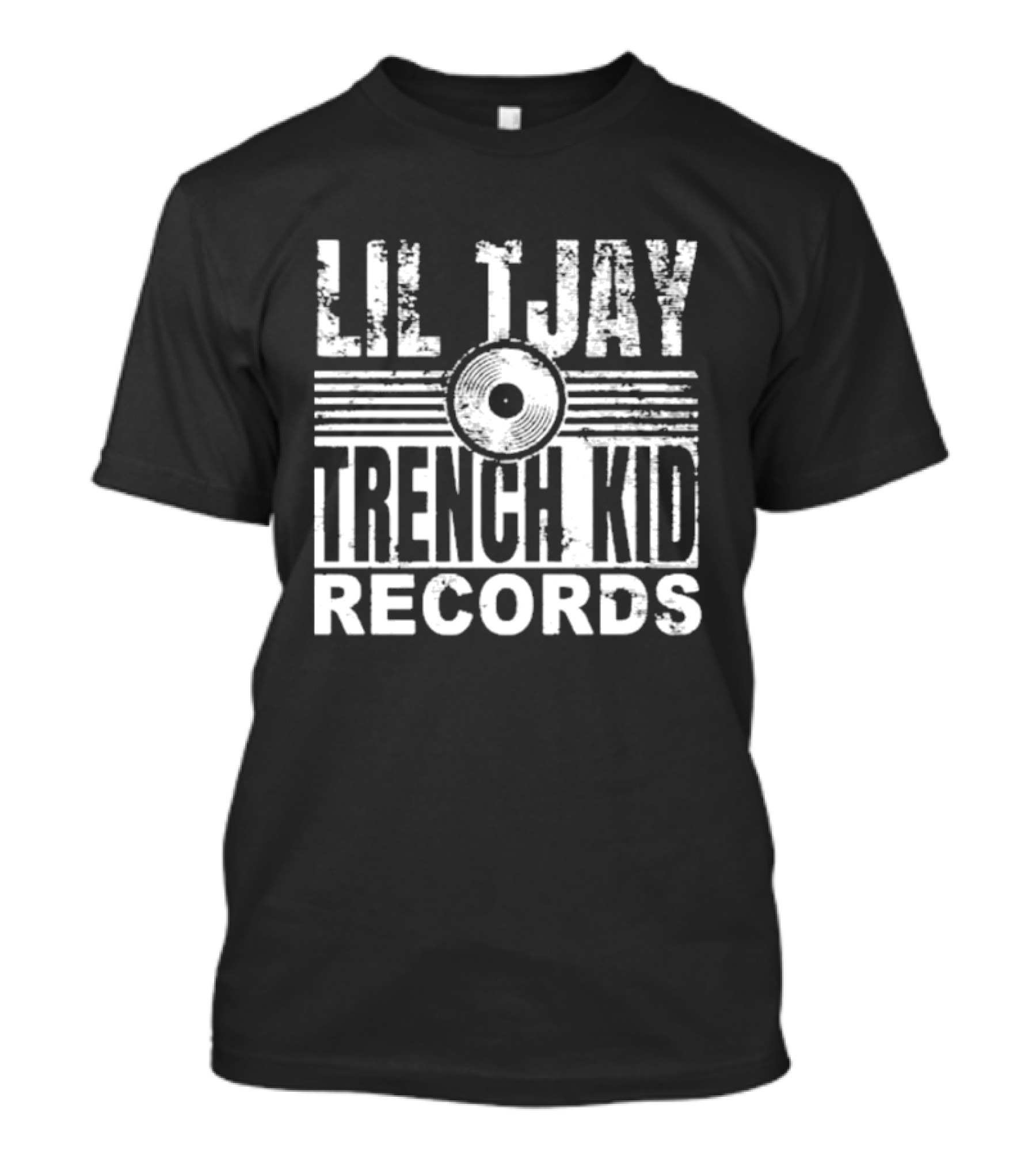 Lil Tjay Trench Kid Records Vintage Vinyl T-Shirt