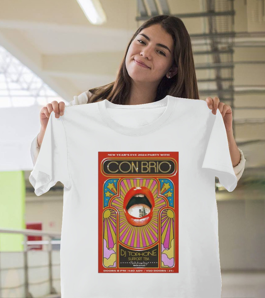 Con Brio New Year's Eve 2024 Party with DJ Tophone at Rickshaw Stop San Francisco December 31 T-Shirt