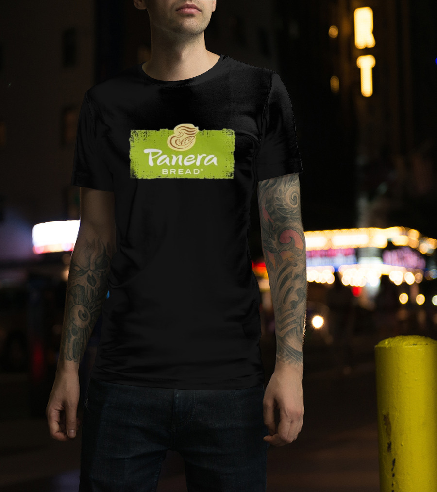 Panera Bread Restaurant Green Logo With Iconic Woman T-Shirt