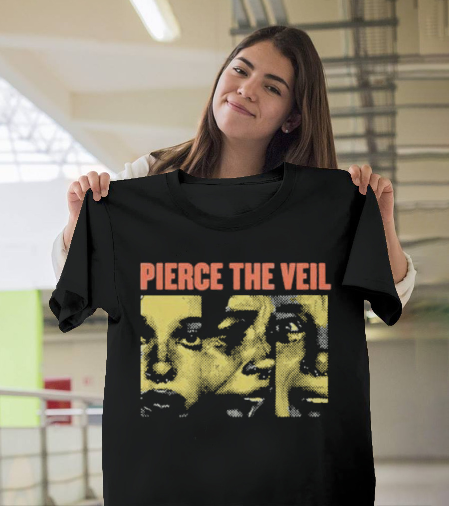 Pierce The Veil Distorted Faces I Can’t Hear You Tour II T-Shirt