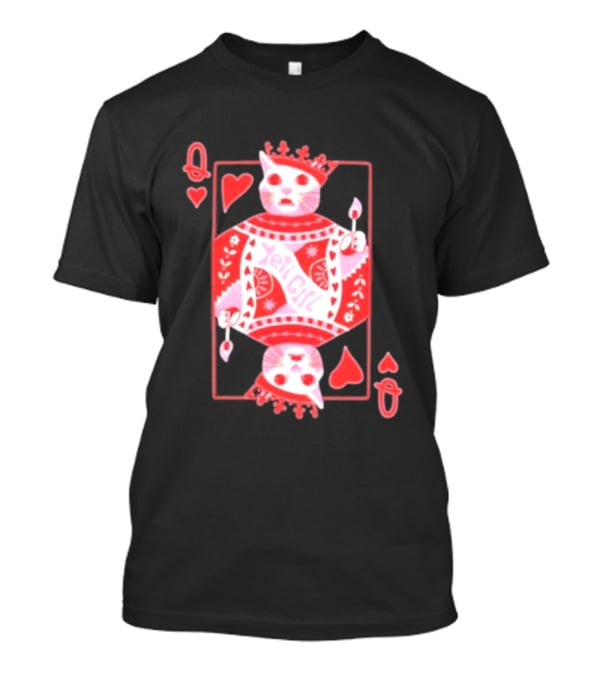Yeti The Abominable Queen Of My Heart Playing Card Cat King T-Shirt