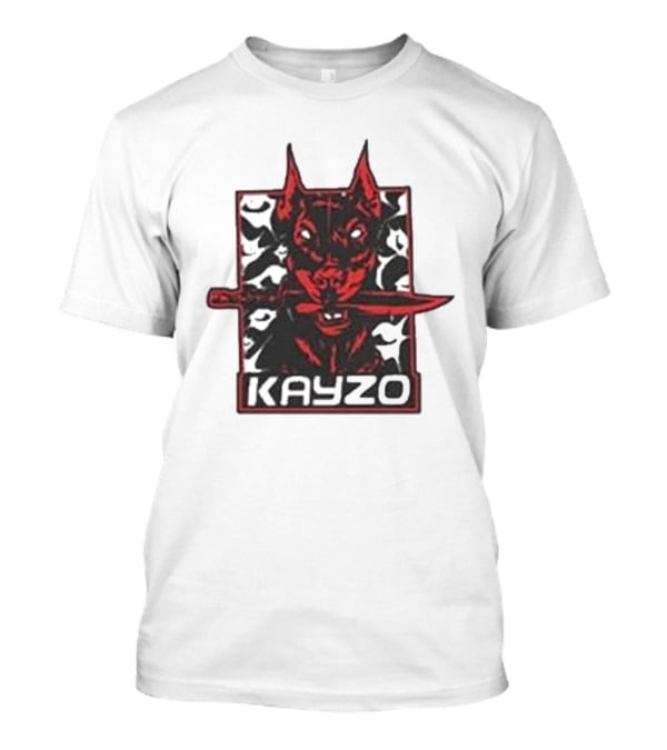 Kayzo Knife Dog Logo With Red And Black T-Shirt