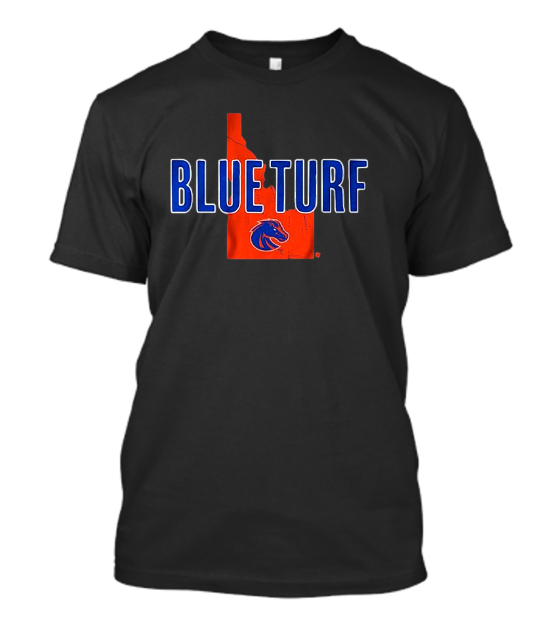 Boise State Blue Turf Idaho Map Bronco T-Shirt