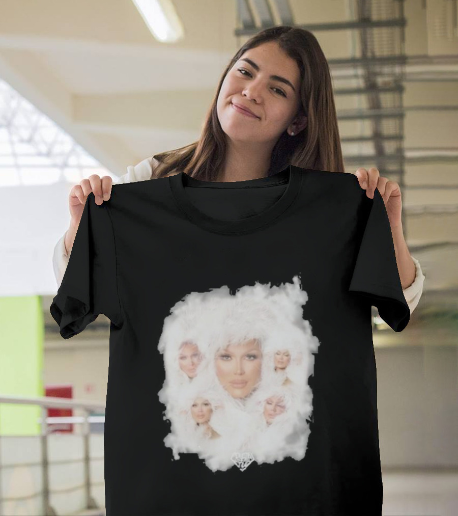 Drag Queen Crystal Envy Photo Collage Feathery Portrait Compilation T-Shirt