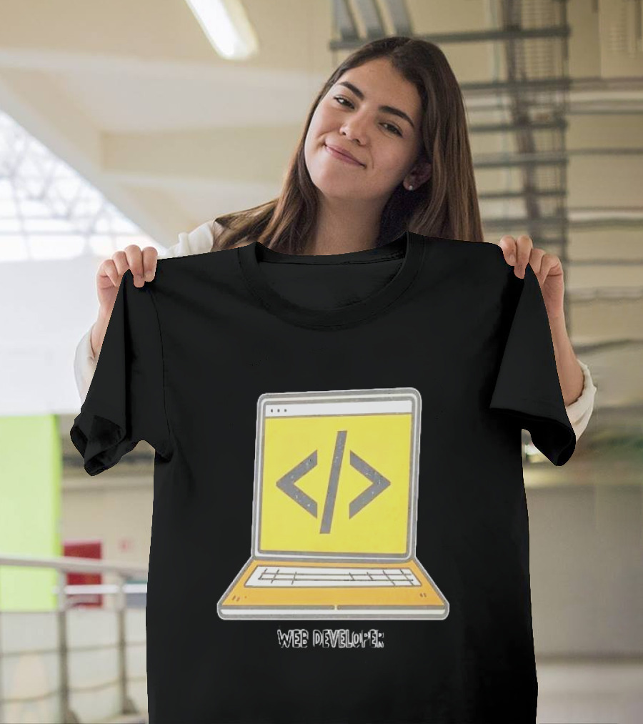 Web Developer Laptop Code Symbol Professional Occupation T-Shirt