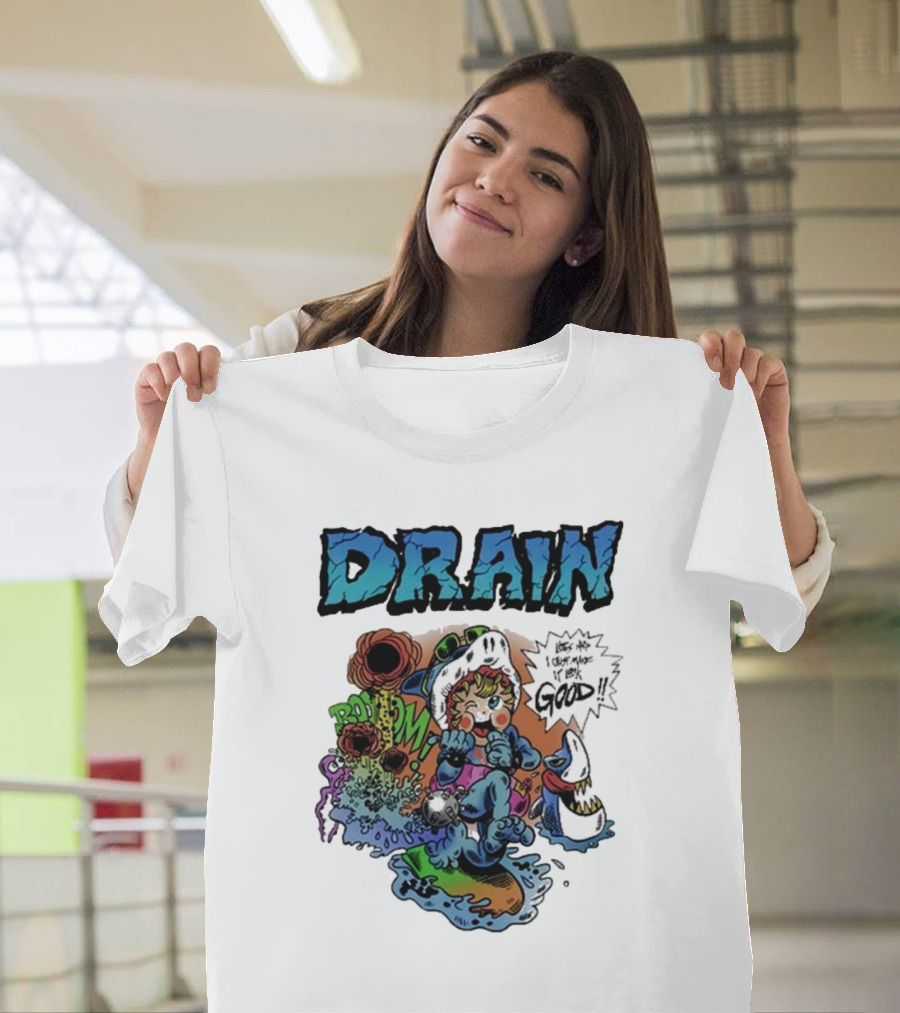 DRAIN Life's Hard But I Got It Good Skater Duck Bombs T-Shirt