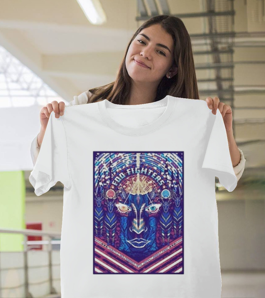 Foo Fighters Seattle August 18 Event 2024 Psychedelic Art Fan T-Shirt