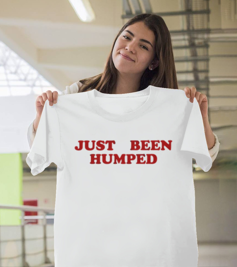 Spooky Hannah Just Been Humped Red Text Phrase T-Shirt