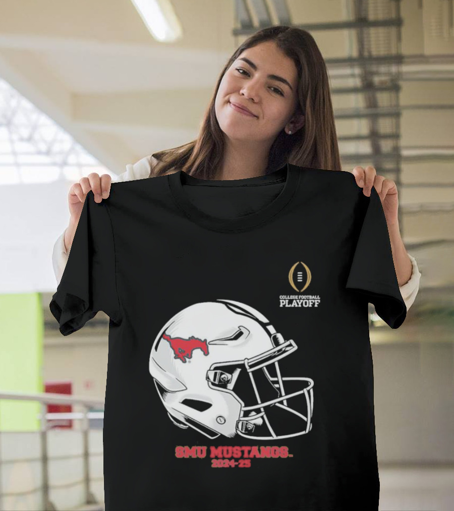 SMU Mustangs 2024-25 College Football Playoff Helmet T-Shirt