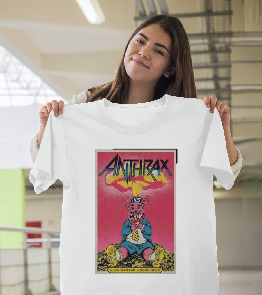 Anthrax 29.11.2024 Zenith Paris La Villette Paris FR Not T-Shirt