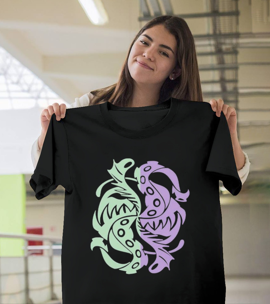 Envy Sigil Green And Purple Tribal Yin Yang T-Shirt