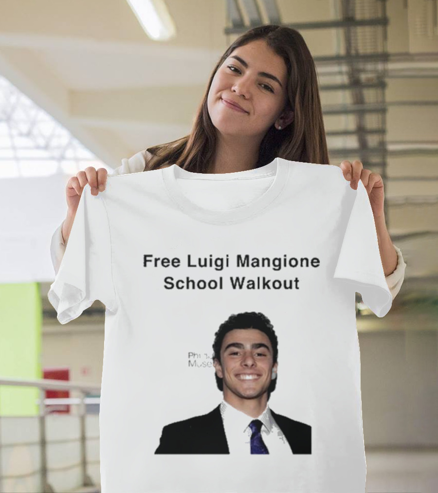 Free Luigi Mangione School Walkout Protest Movement T-Shirt