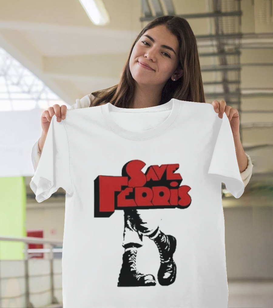 Save Ferris Punk Boots Iconic Style Ferris Bueller's Day Off T-Shirt