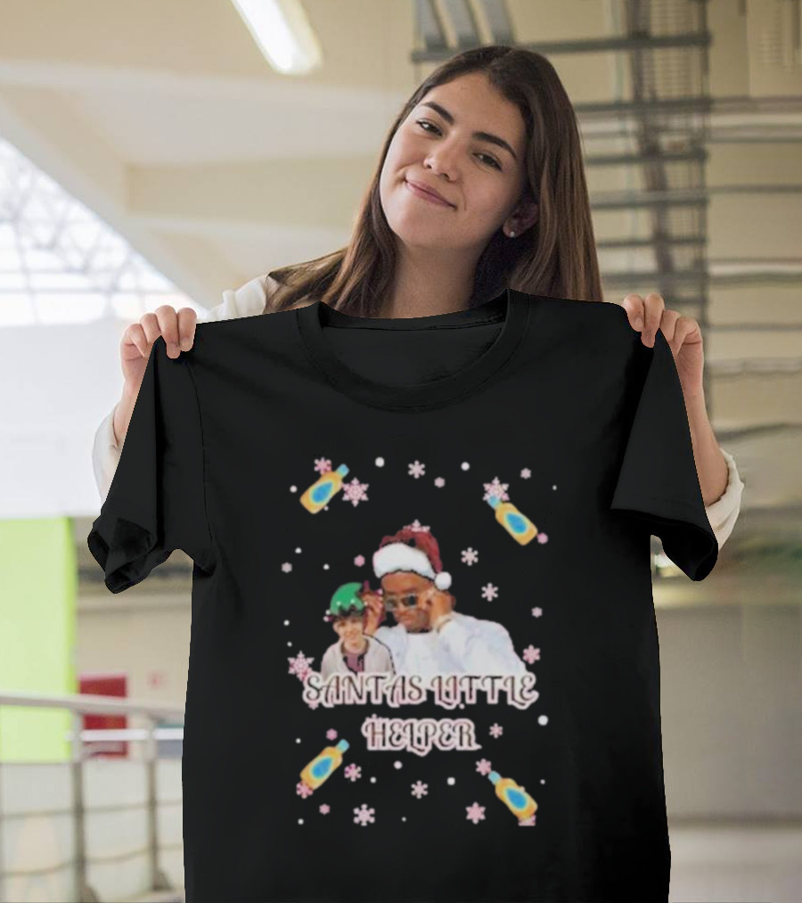 Santas Little Helper Justin Bieber Vs Diddy T-Shirt