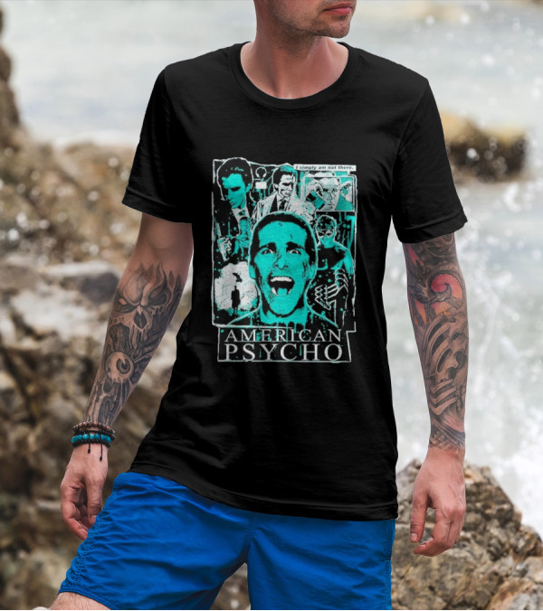 American Psycho Patrick Bateman I Simply Am Not There Collage T-Shirt