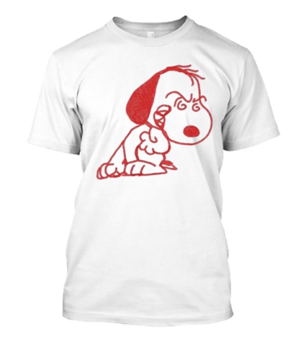 Evil Angry Snoopy Drawing T-Shirt