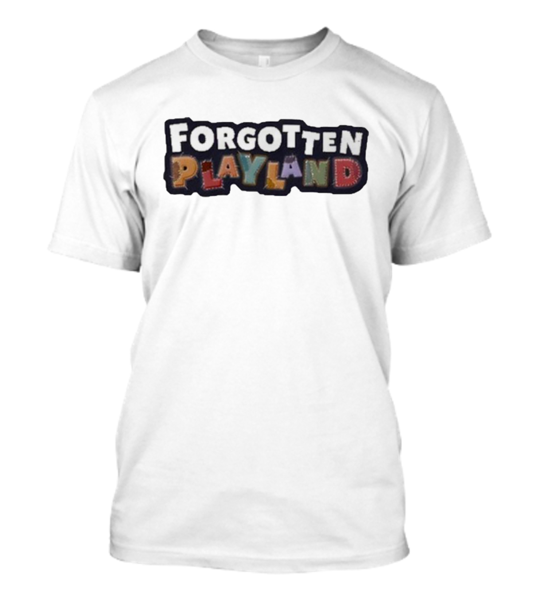 FORGOTTEN PLAYLAND Colorful Letter Patch T-Shirt