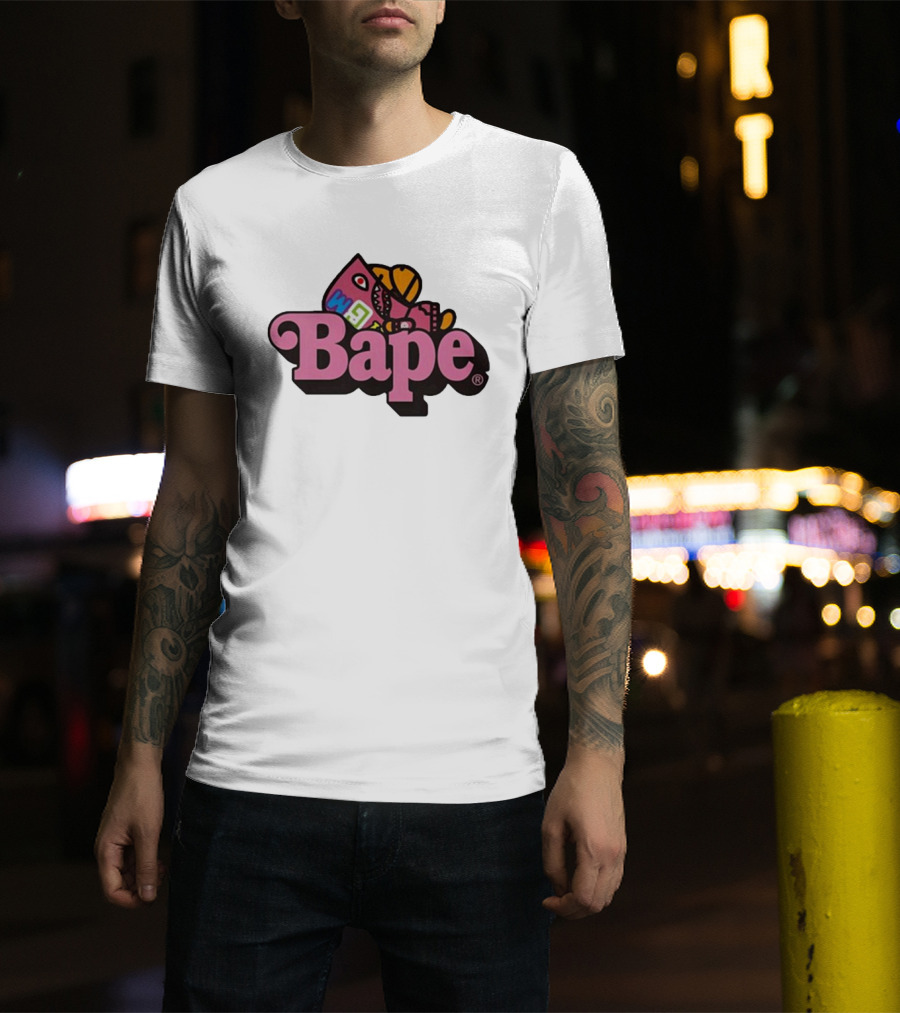 Bape Pink Shark Milo WGM T-Shirt