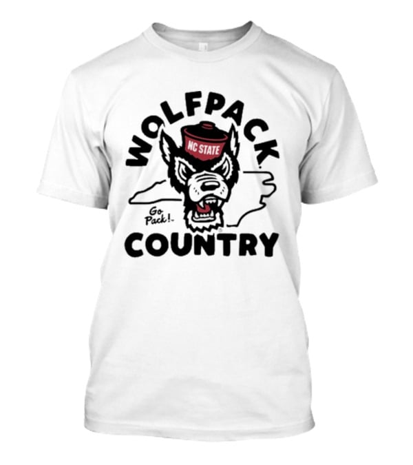 NC State Wolfpack Country Go Pack Wolf Head T-Shirt