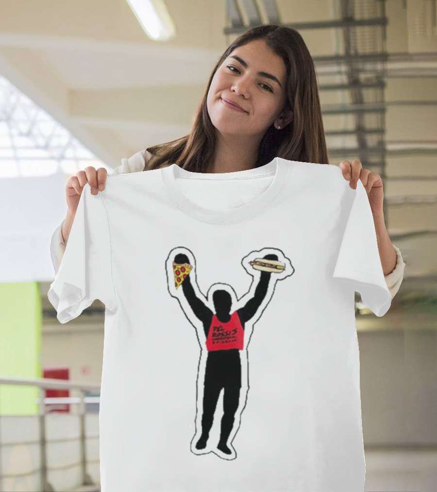 Dave Portnoy Del Rossi’s Strongman Cheesesteak Pizza T-Shirt
